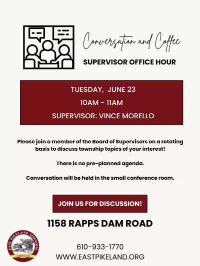 Join Vince Morello on Tuesday, June 23rd at 10AM at 1158 rapps dam road